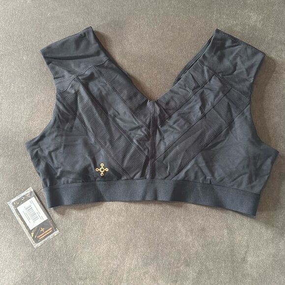 Women's Tommie Copper Shoulder Support Bra with Front Zipper Black Size 3XL NEW - Picture 6 of 10